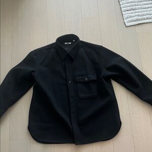 Uniqlo Men's Black Shirt Jacket